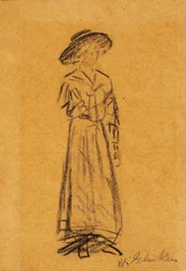 Woman with Broad-Brimmed Hat